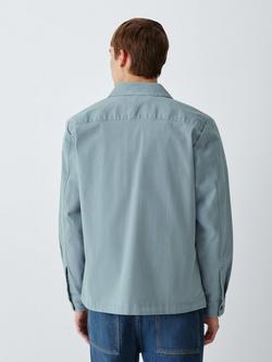 Kin Sleeve Panel Cotton Blend Overshirt, Tradewinds - view 2, Tradewinds