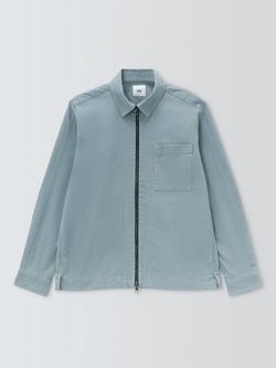 Kin Sleeve Panel Cotton Blend Overshirt, Tradewinds, Tradewinds