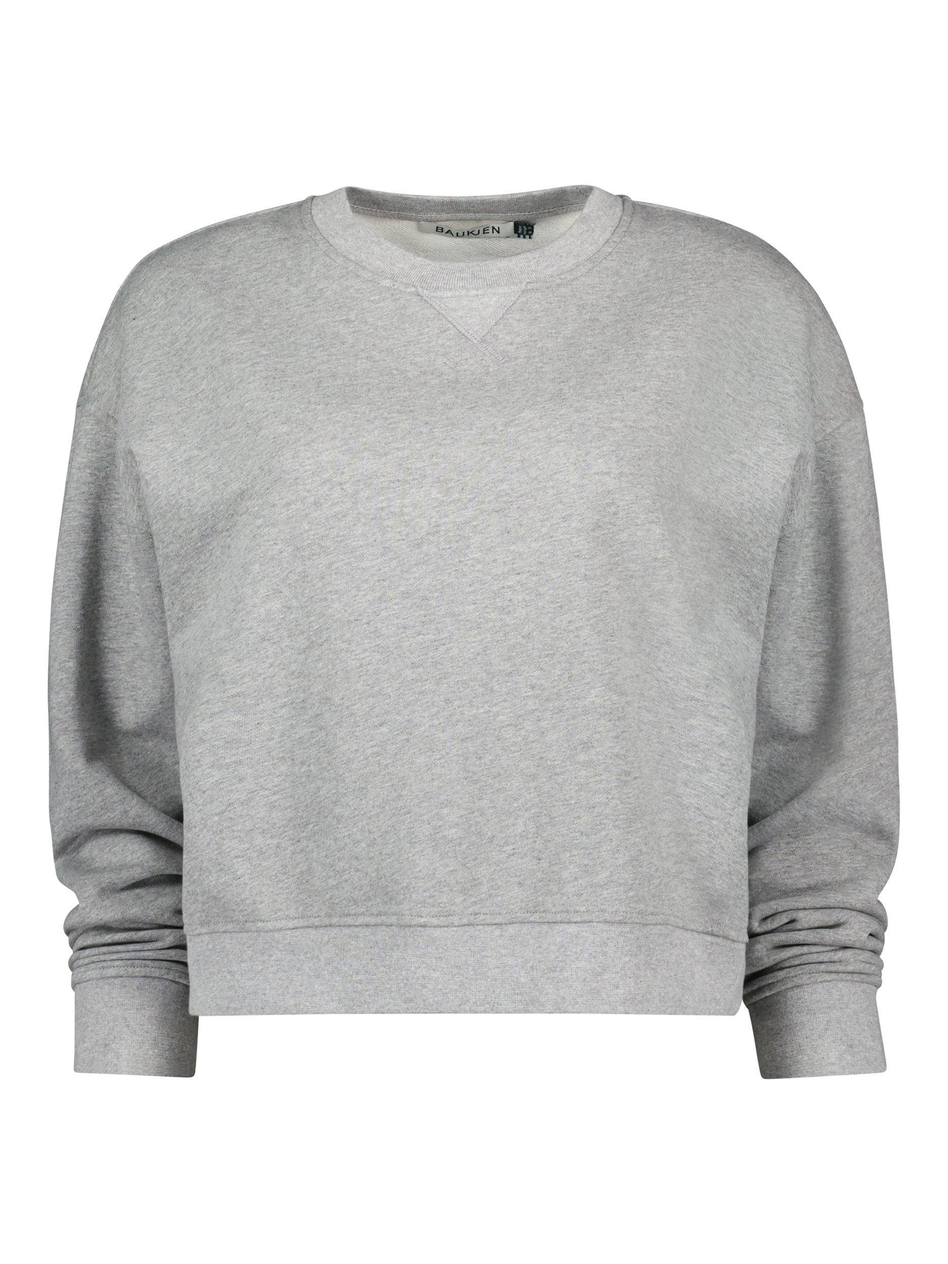 Product image 4 of 5, which shows Baukjen Blake Cropped Sweatshirt, Grey Marl, 8
