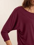 Baukjen Spenser Relaxed Boat Neck Top, Burgundy