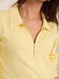 Baukjen Zip Collar Pure Organic Cotton Top, Butter yellow