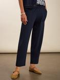 Baukjen Billie Ponte Carrot Leg Trousers, Classic Navy
