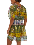 Accessorize Palm Print Mini Kaftan, Khaki
