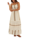 Accessorize Stripe Strappy Maxi Dress, Multi