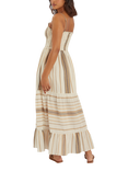 Accessorize Stripe Strappy Maxi Dress, Multi
