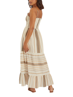 Accessorize Stripe Strappy Maxi Dress, Multi - view 2, Multi