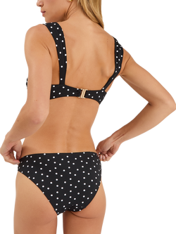 Accessorize Polka Dot Bandeau Bikini Top, Black/White - view 2, Black/White