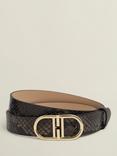 Hobbs Kiera Snake Print Leather Belt, Multi