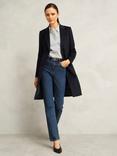 Hobbs Kiera Leather Belt, Navy