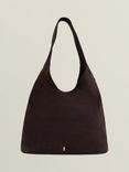 Hobbs Blakely Suede Tote Bag, Deep Brown