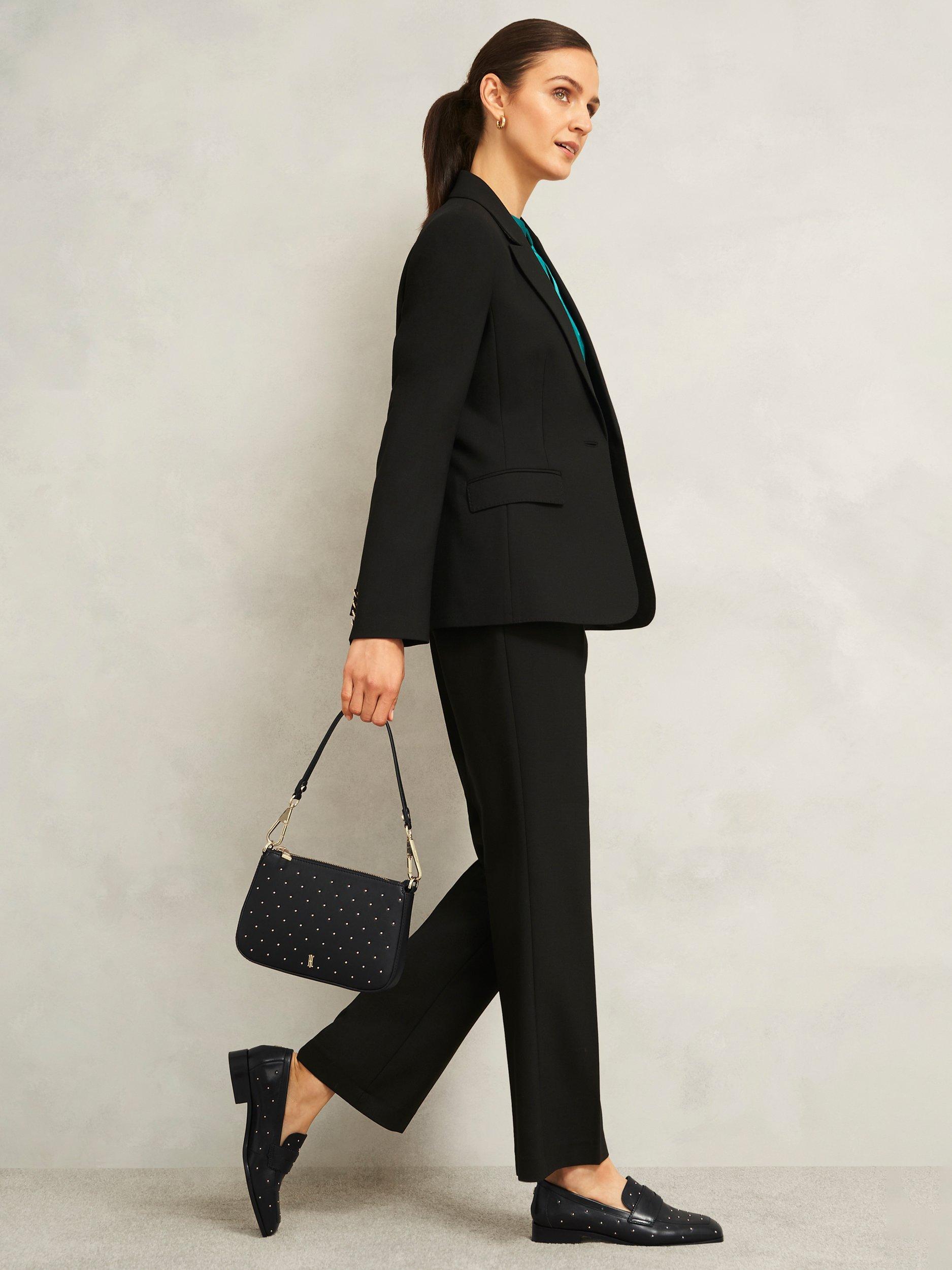 Product image 2 of 4, which shows Hobbs Briella Stud Leather Bag, Black