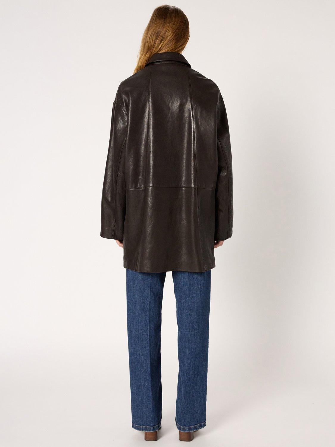 Product image 3 of 5, which shows Gerard Darel Margo Leather Coat, Cinnamon, 10