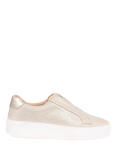 Jones Bootmaker Fernanda 2 Leather Slip-On Trainers, Champagne Gold
