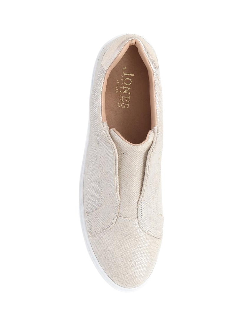 Product image 4 of 5, which shows Jones Bootmaker Fernanda2 Leather Slip On Trainers, Champagne Gold, 3