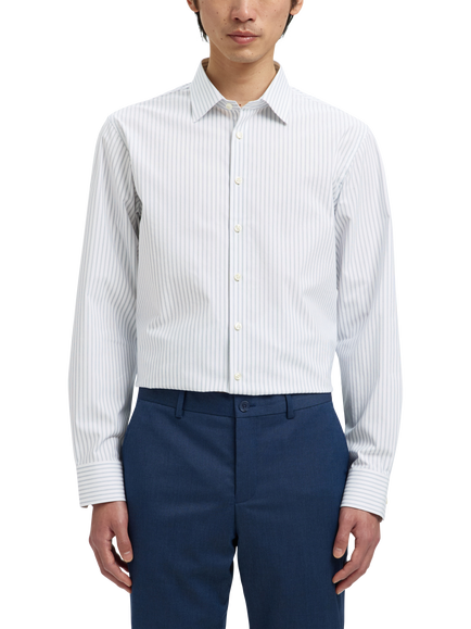 Selected Slim Fit Stripe, White Dobby Stripes