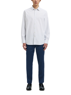 Selected Regular Fit Stripe - view 2, White Dobby Stripes