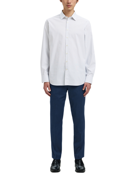 Selected Slim Fit Stripe - view 2, White Dobby Stripes