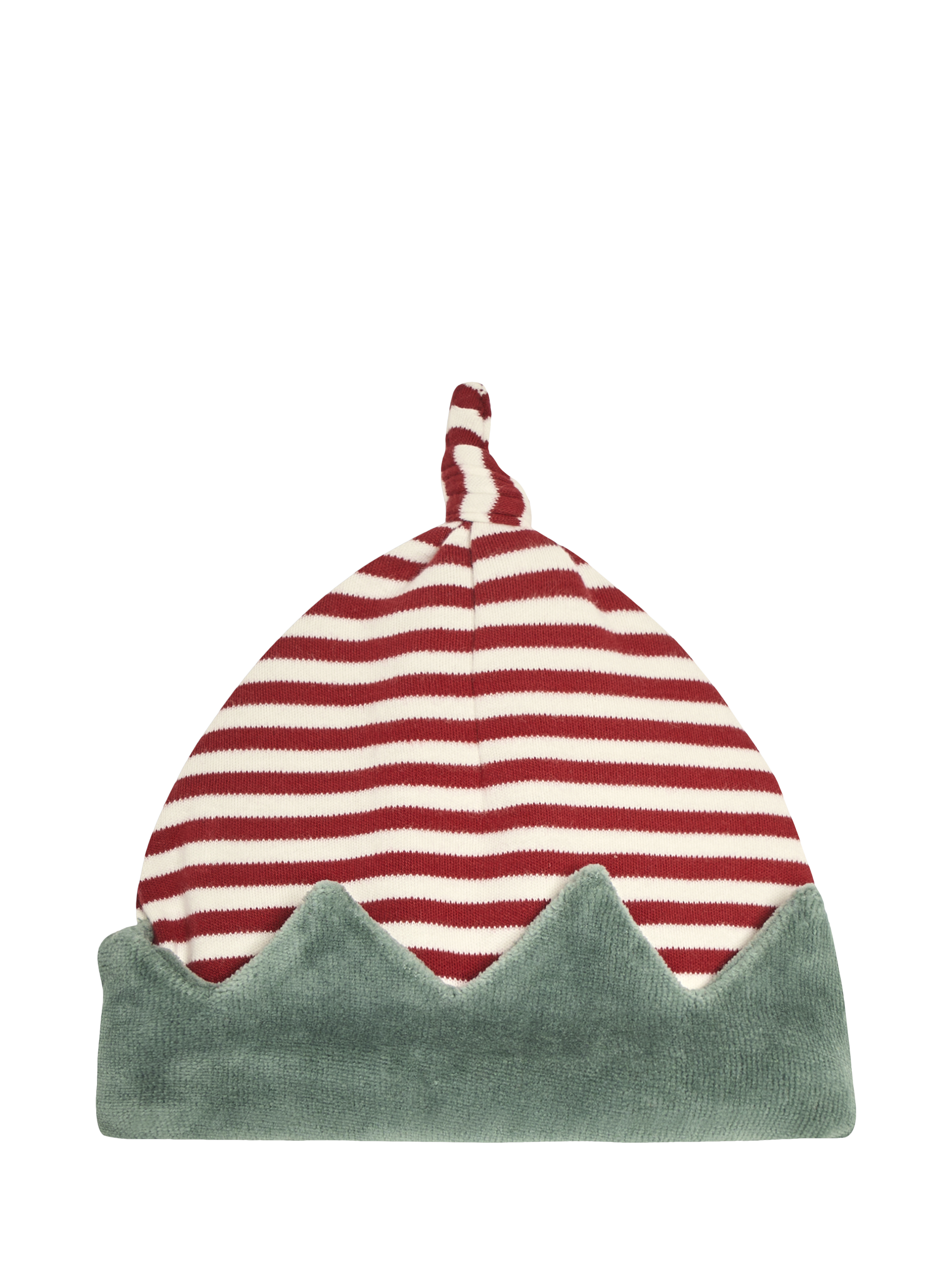 Product image 3 of 4, which shows JoJo Maman Bébé Baby Elf Sleepsuit & Hat Set, Red, Newborn