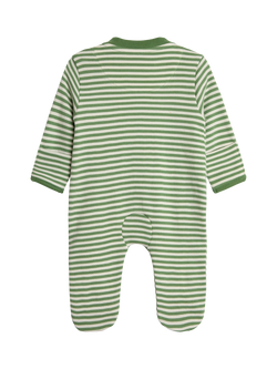 JoJo Maman Bébé Baby Cotton Cow Sleepsuit, Green - view 2, Green