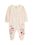 JoJo Maman Bébé Baby Cotton Mouse Sleepsuit, Pink