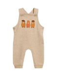 JoJo Maman Bébé Baby Cotton Dungarees and Top Set, Stone