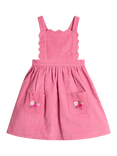 JoJo Maman Bébé Kids' Embroidered Pinafore Dress and Blouse Set, Rose