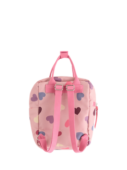 Lindex Kids' Canvas Hear Print Backpack, Pink - view 2, Pink