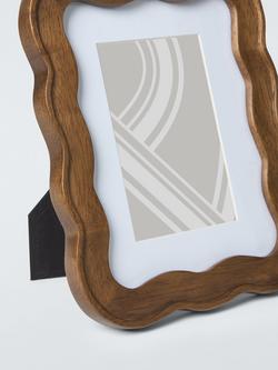 John Lewis Wiggle Wood Photo Frame & Mount, Walnut Finish - view 2, Black Walnut
