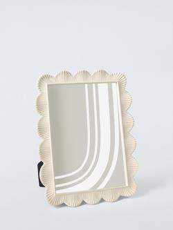 John Lewis Shell Edge Photo Frame, Ivory, Ivory