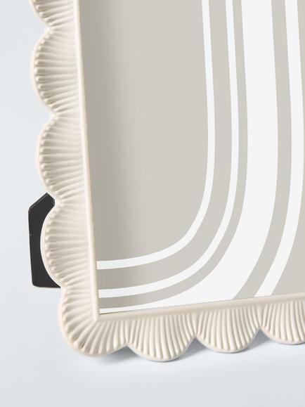 John Lewis Shell Edge Photo Frame, Ivory - view 2, Ivory