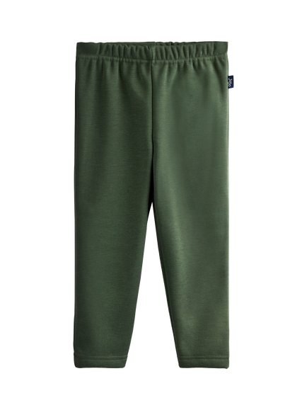 JoJo Maman Bébé Kids' Fleece Lined Leggings, Pack of 2, Khaki - view 2, Khaki