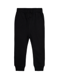 JoJo Maman Bébé Kids' Cotton Drawstring Joggers, Pack of 2, Black