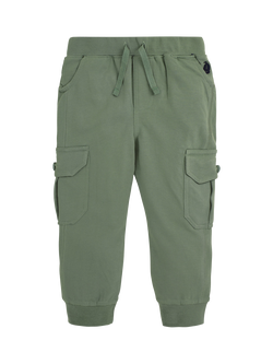 JoJo Maman Bébé Kids' Cotton Cargo Trousers, Pack of 2, Navy - view 2, Navy