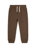 JoJo Maman Bébé Kids' Cotton Drawstring Joggers, Pack of 2, Brown