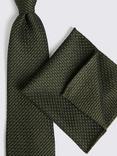 Moss Silk Pocket Square, Green