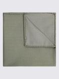 Moss Textured Silk Pocket Square, Green