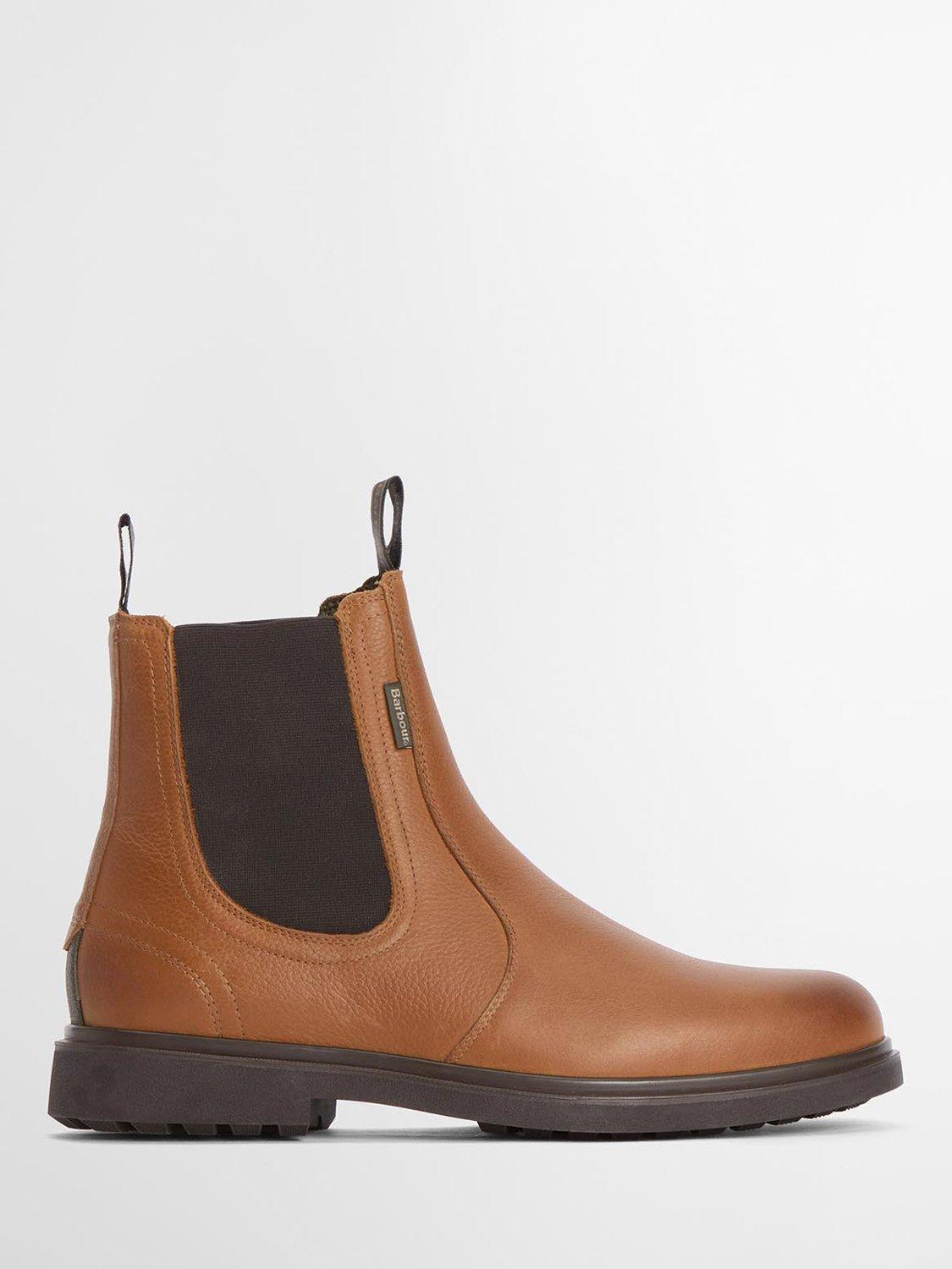 Product image 1 of 9, which shows Barbour Hale Leather Chelsea Boots, Brown, 9