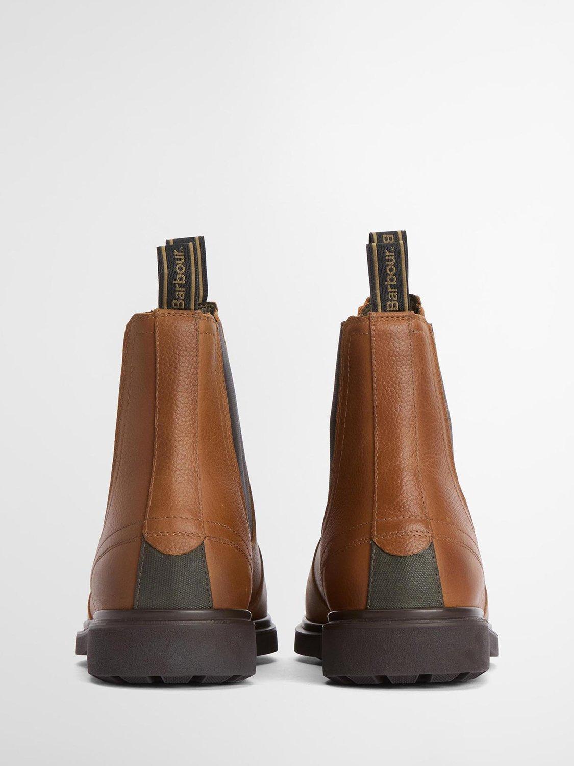 Product image 3 of 9, which shows Barbour Hale Leather Chelsea Boots, Brown, 9