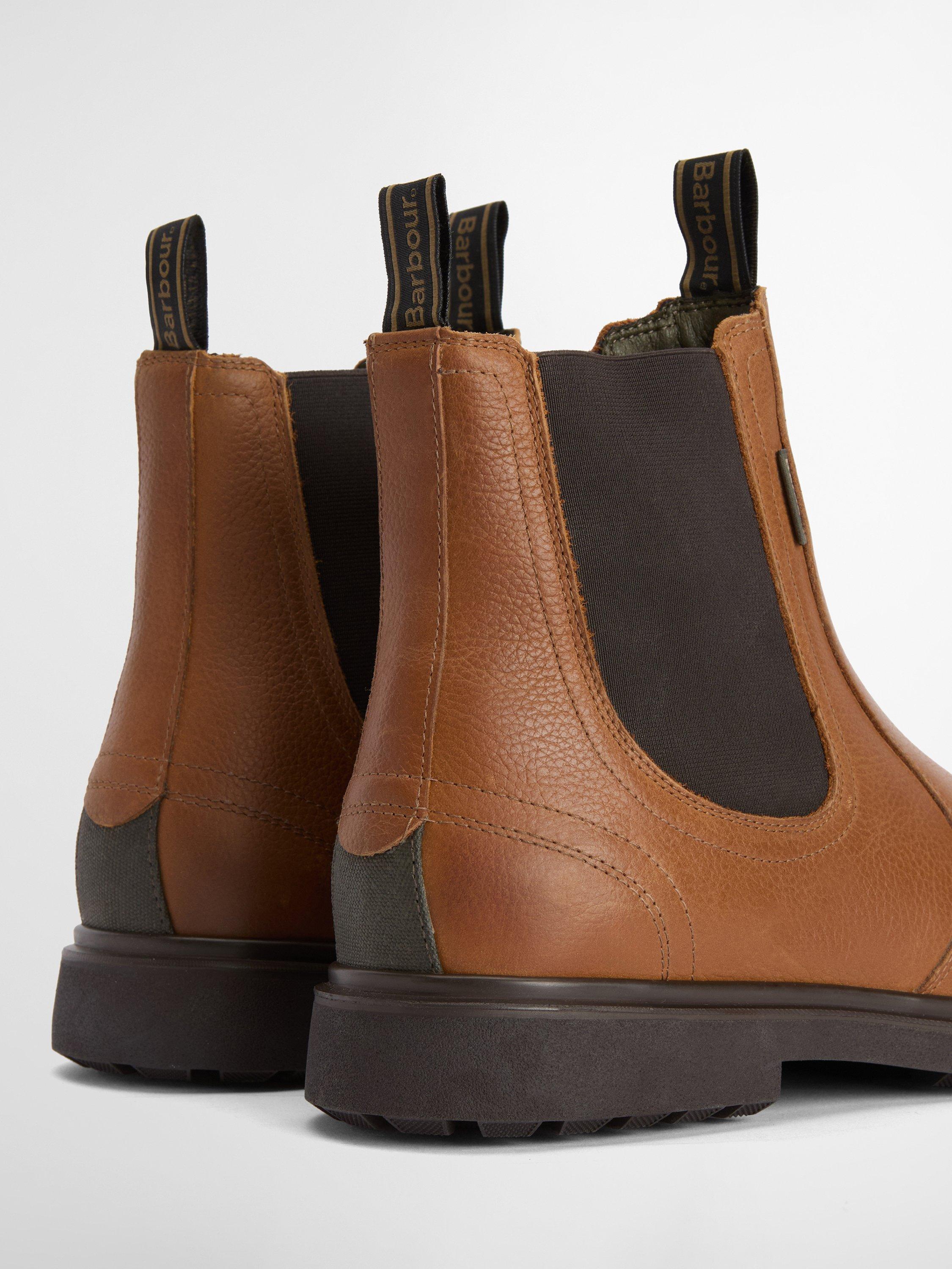 Product image 5 of 9, which shows Barbour Hale Leather Chelsea Boots, Brown, 9