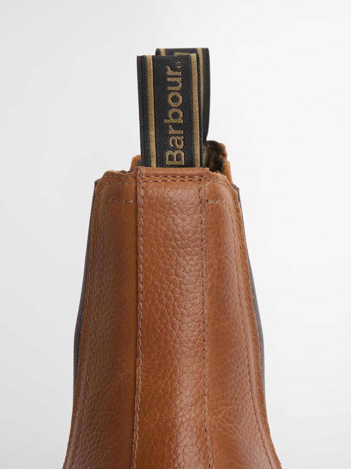 Product image 7 of 9, which shows Barbour Hale Leather Chelsea Boots, Brown, 9