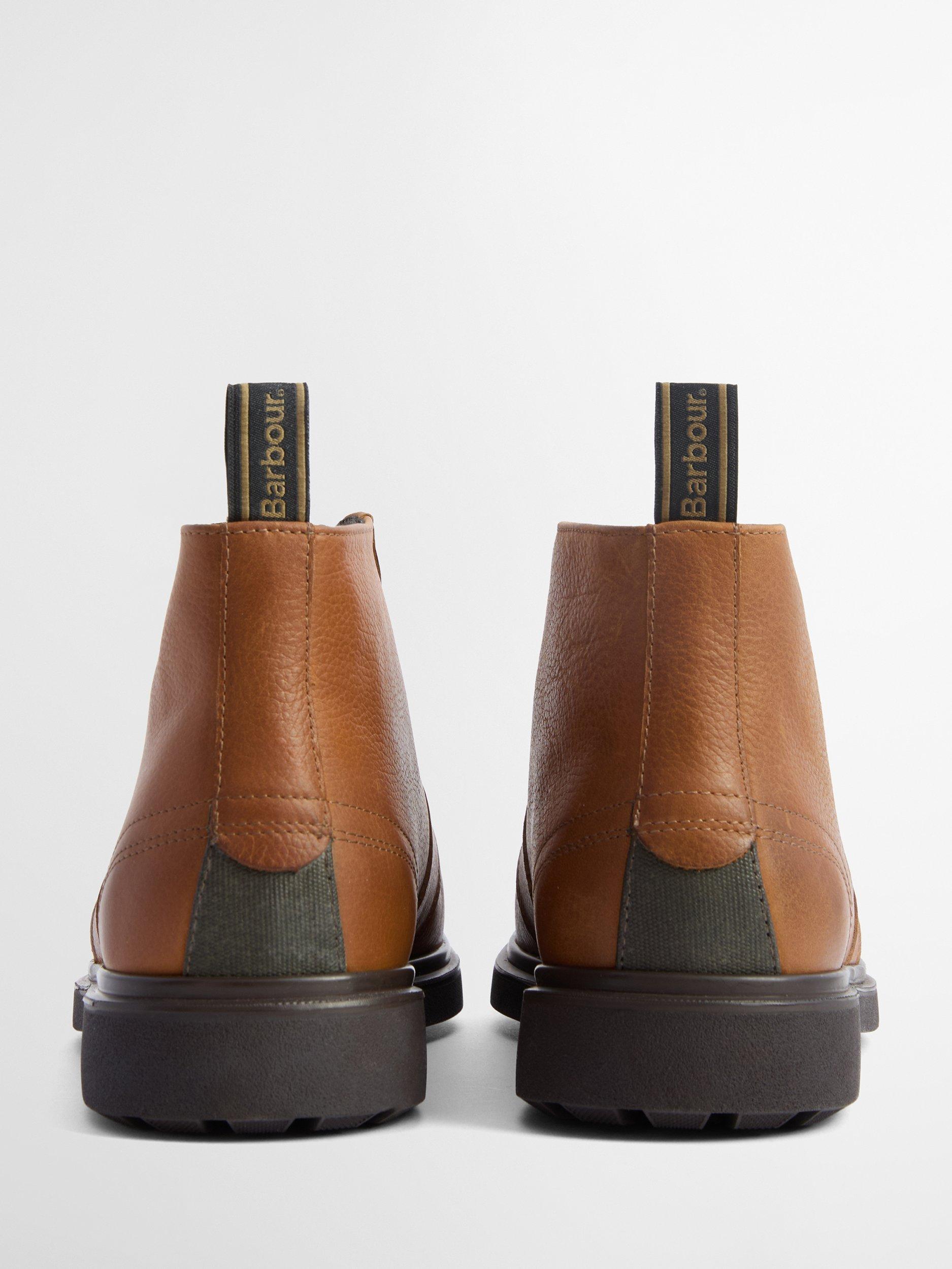 Product image 2 of 9, which shows Barbour Meays Leather Chukka Boots, Brown, 9