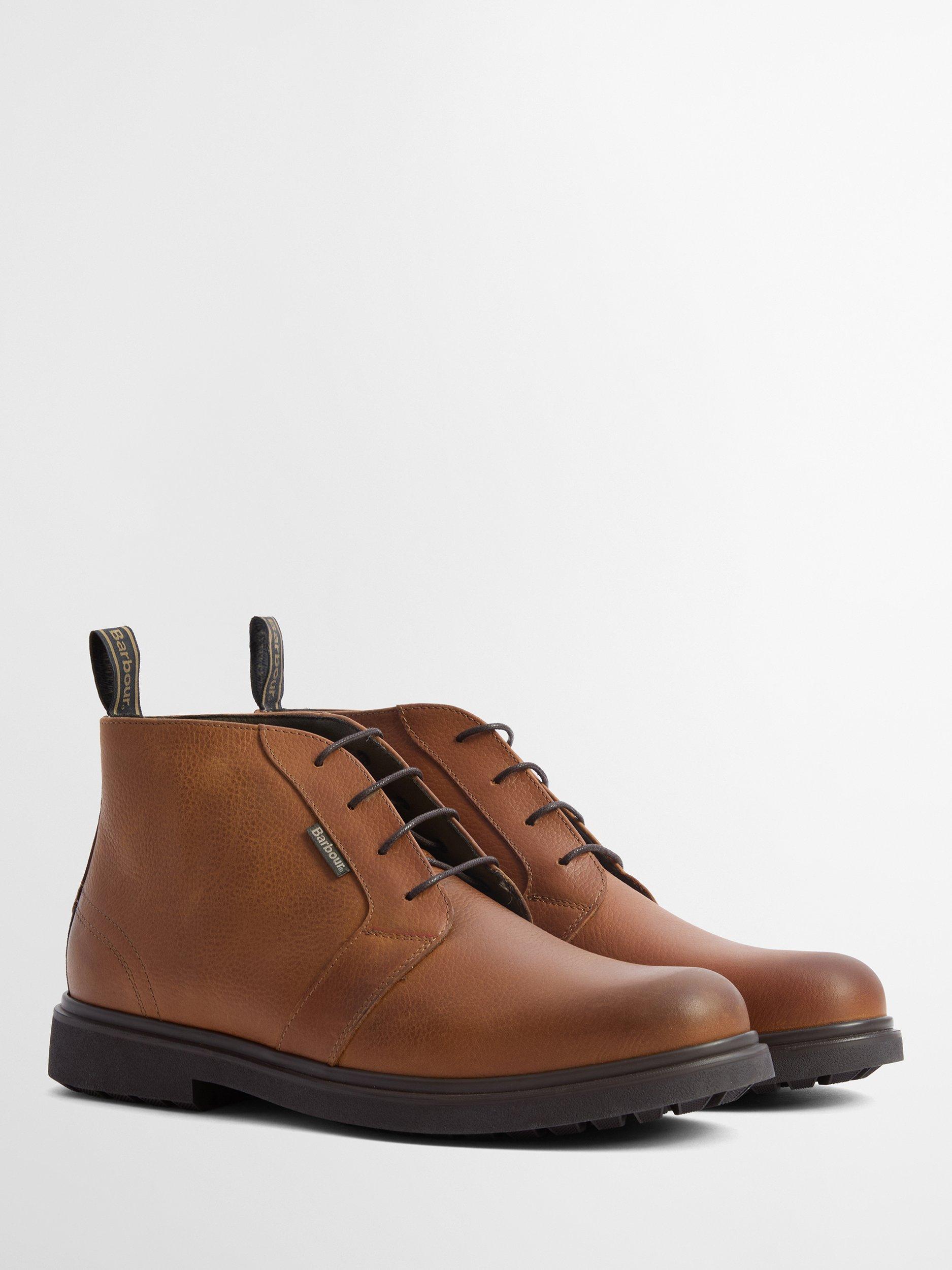 Product image 3 of 9, which shows Barbour Meays Leather Chukka Boots, Brown, 9