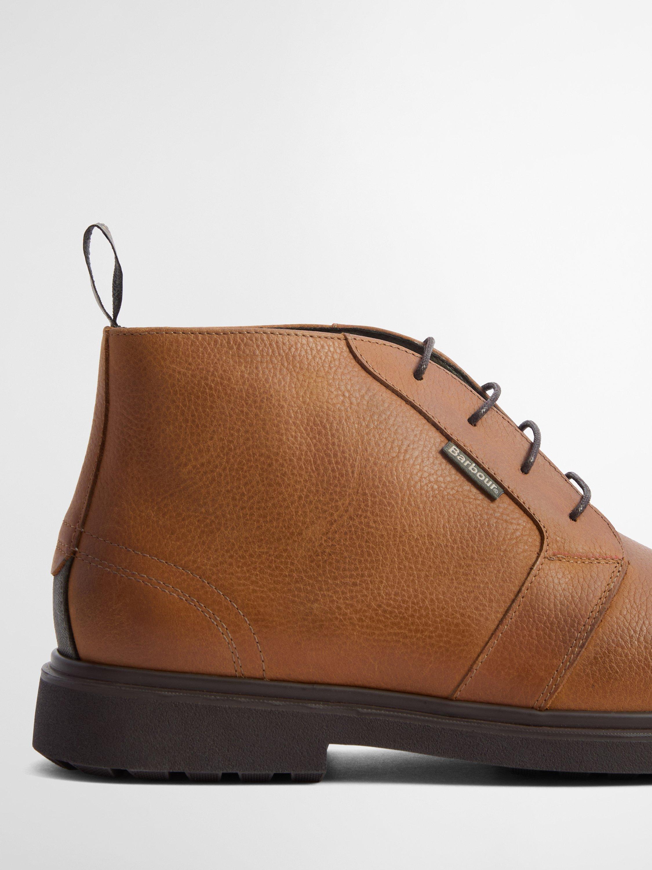 Product image 6 of 9, which shows Barbour Meays Leather Chukka Boots, Brown, 9