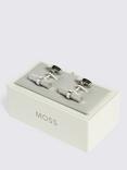 Moss Barrel Textured Cufflinks, Grey