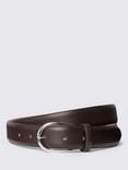 Moss Italian Leather Belt, Brown