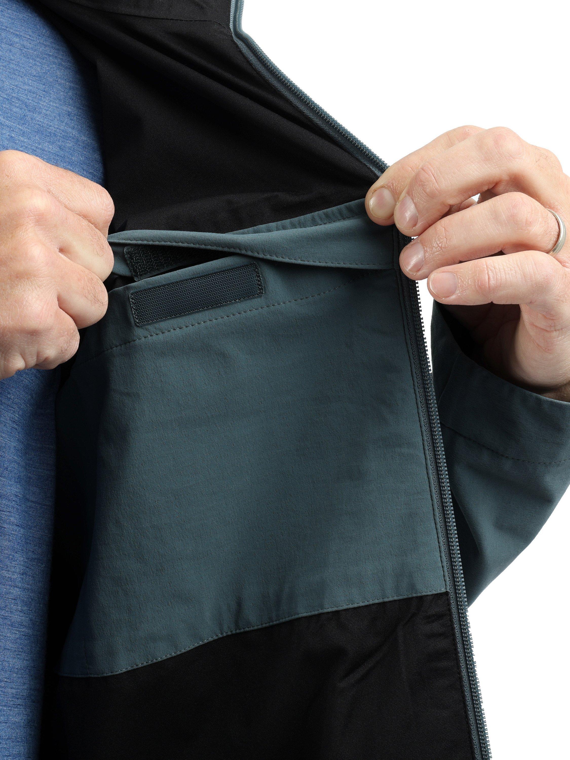 Product image 5 of 10, which shows Rohan Men's Fairway Packable Hood Waterproof Jacket, Slate Grey, S