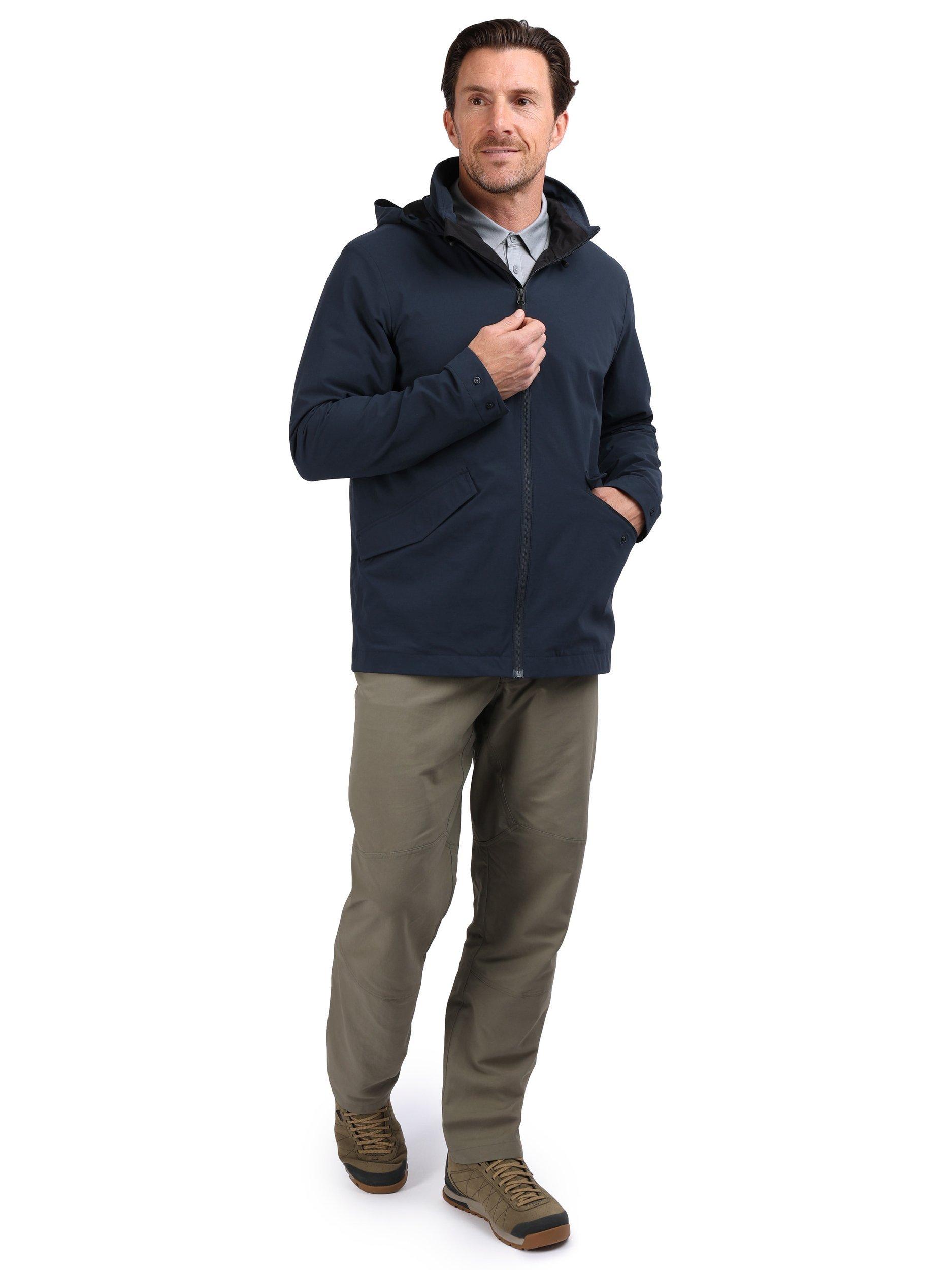 Product image 4 of 10, which shows Rohan Men's Fairway Packable Hood Waterproof Jacket, True Navy, S