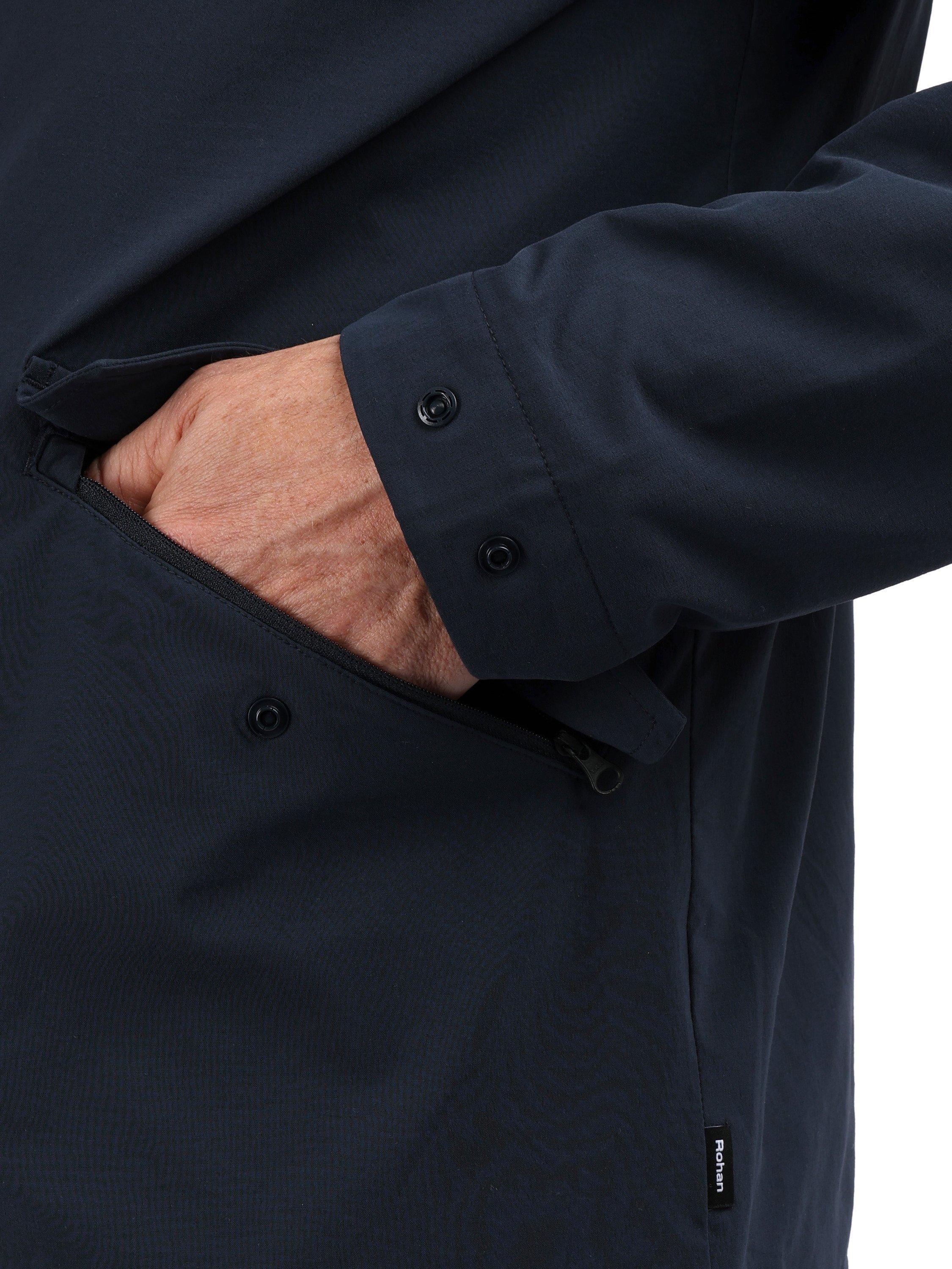 Product image 7 of 10, which shows Rohan Men's Fairway Packable Hood Waterproof Jacket, True Navy, S