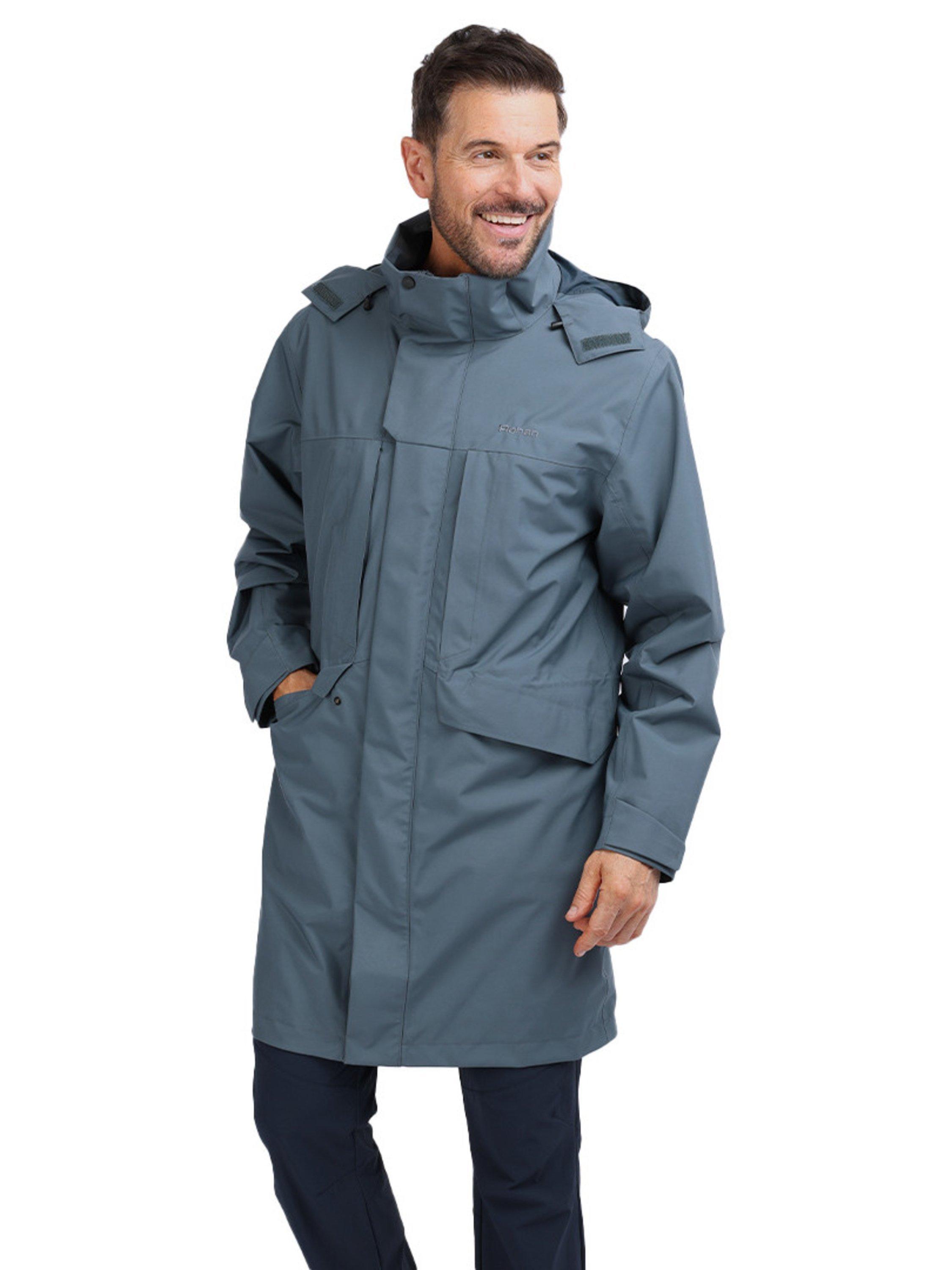 Product image 1 of 7, which shows Rohan Men's Lomond Packable Hood Waterproof Jacket, Slate Grey, S