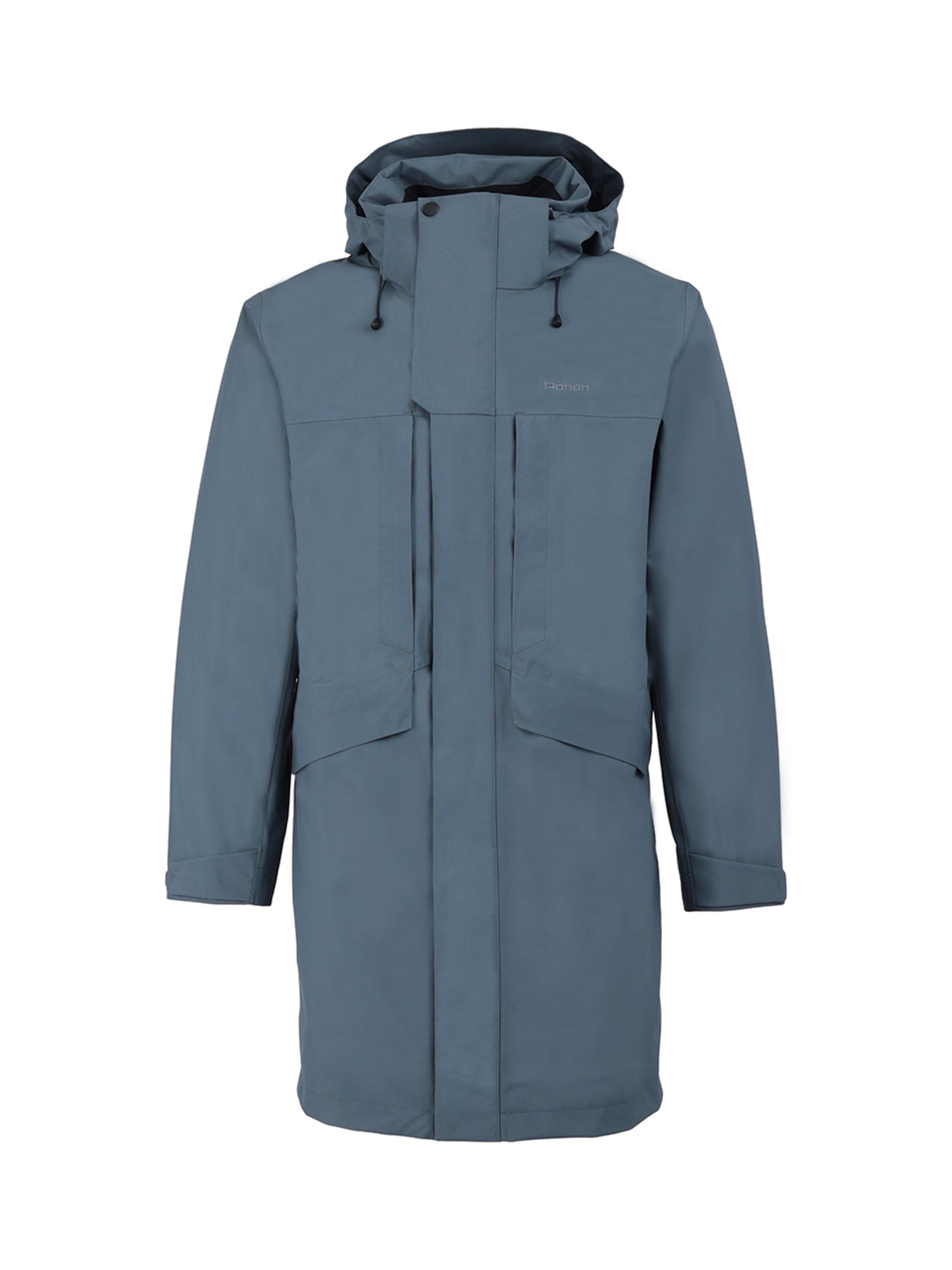 Product image 3 of 7, which shows Rohan Men's Lomond Packable Hood Waterproof Jacket, Slate Grey, S